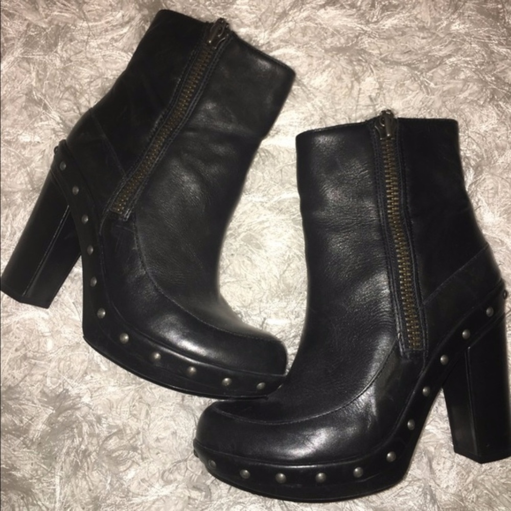 Kork-Ease | Studded Leather Ankle Boots
